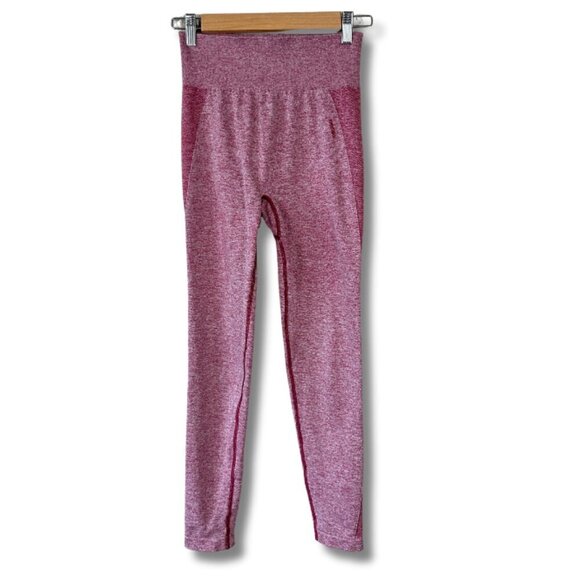 Gymshark Flex Leggings Workout Athletic High Rise Marled Red Women's Medium - Picture 1 of 7